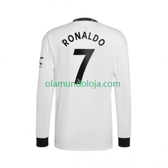 Camisola Manchester United Ronaldo 7 Homem Equipamento Segundo 2022-2023 Manga Comprida
